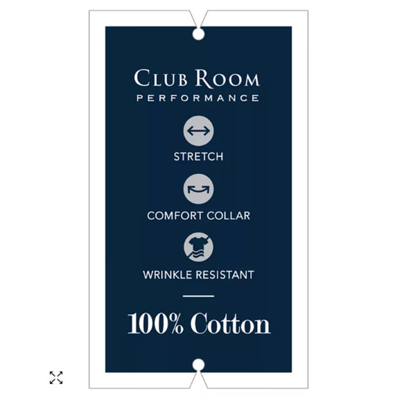 CLUB ROOM MENS REGULAR FIT Red PERFORMANCE BUTTON-DOWN Dress SHIRT NWT $55 - Picture 4 of 4